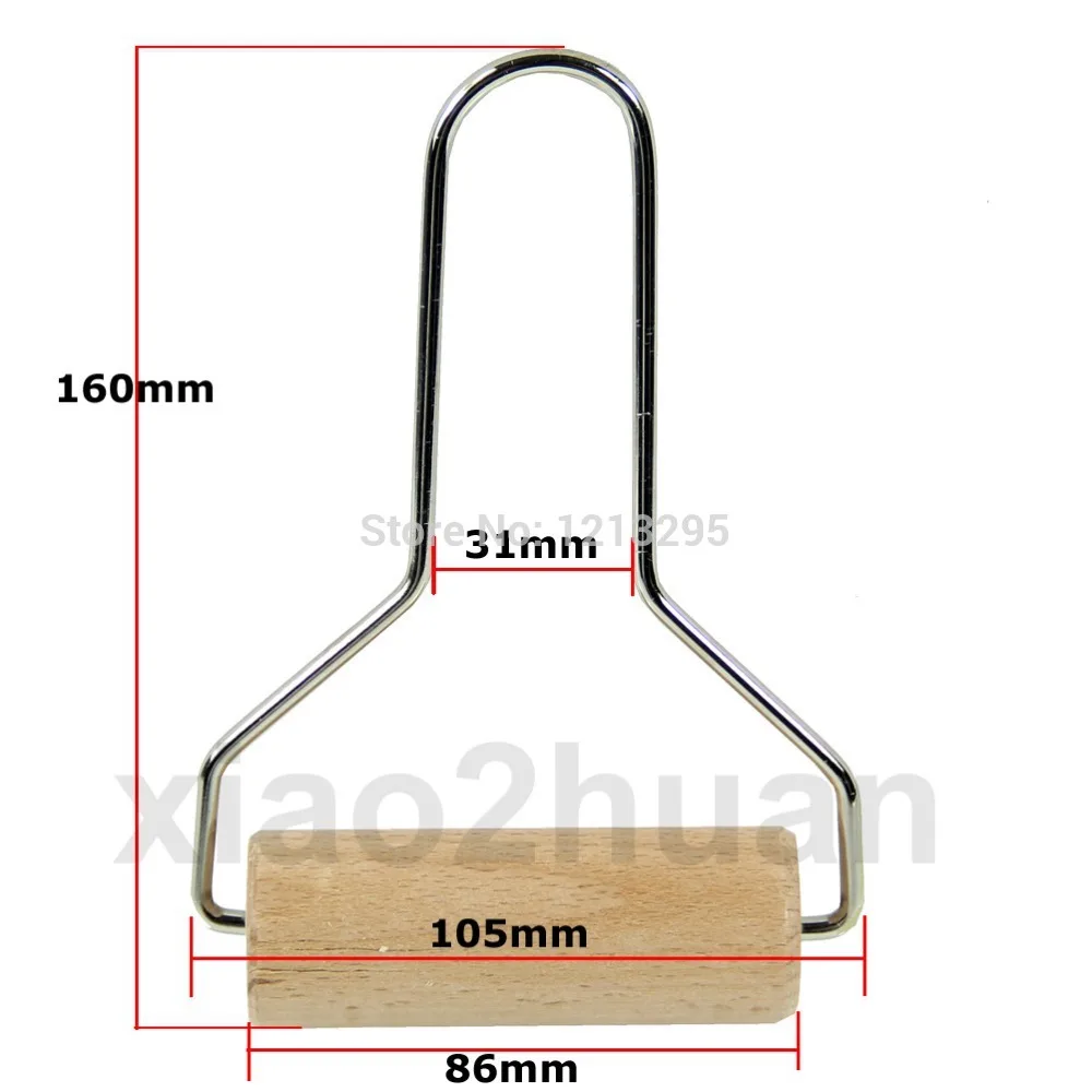 S103 1 pc древесины ролик для глины гончарное Дело Скалка стеки Нержавеющая сталь ручка