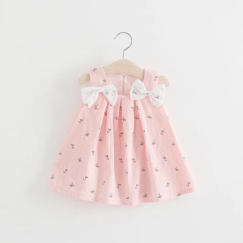 Одежда для маленьких девочек с крыльями бабочки; летнее платье принцессы; Хлопковое платье с принтом для маленьких девочек; vestidos; для детей 0-24 месяцев