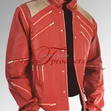 Редкая Классическая MJ Майкл Джексон Индивидуальная Классическая Beat It MV Красная кожаная куртка на молнии