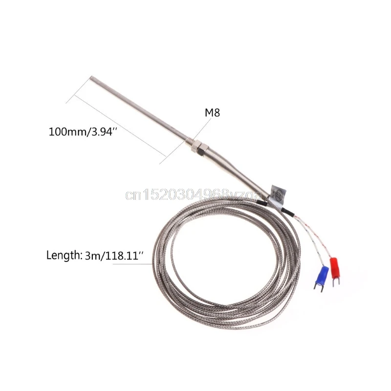 3 метра/10 футов высокая температура K Тип 100 мм Зонд датчик термопары из нержавеющей стали# H028# Прямая поставка