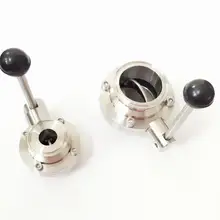 Fit 102 мм трубы OD х " Три зажим санитарный потока Управление клапан SUS 304 нержавеющей пивоварения дома