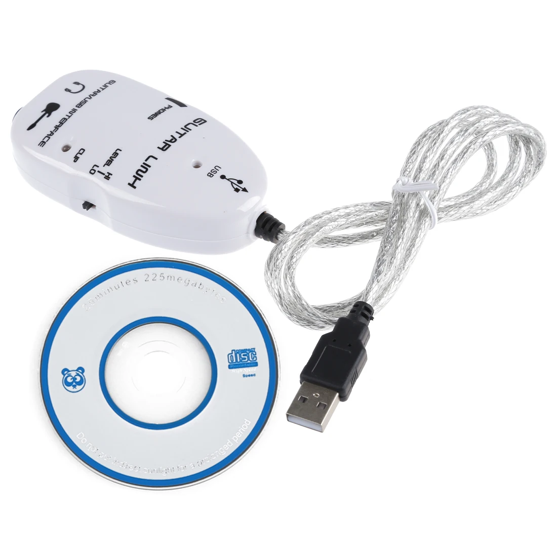 Xsxs USB адаптер для подключения Гитары к ПК Mac или ноутбук белый|guitar to pc|usb guitar adapterguitar