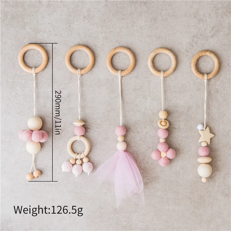 Móvel para Acessórios de Enfermagem Grade de Madeira Bebê Food Berço Chocalho Mordedor Bpa Livre Mastigável Sensorial Jogar Ginásio Brinquedos 5 Pçs - Set 13 De Enfermagem Food Grade De Madeira Berço