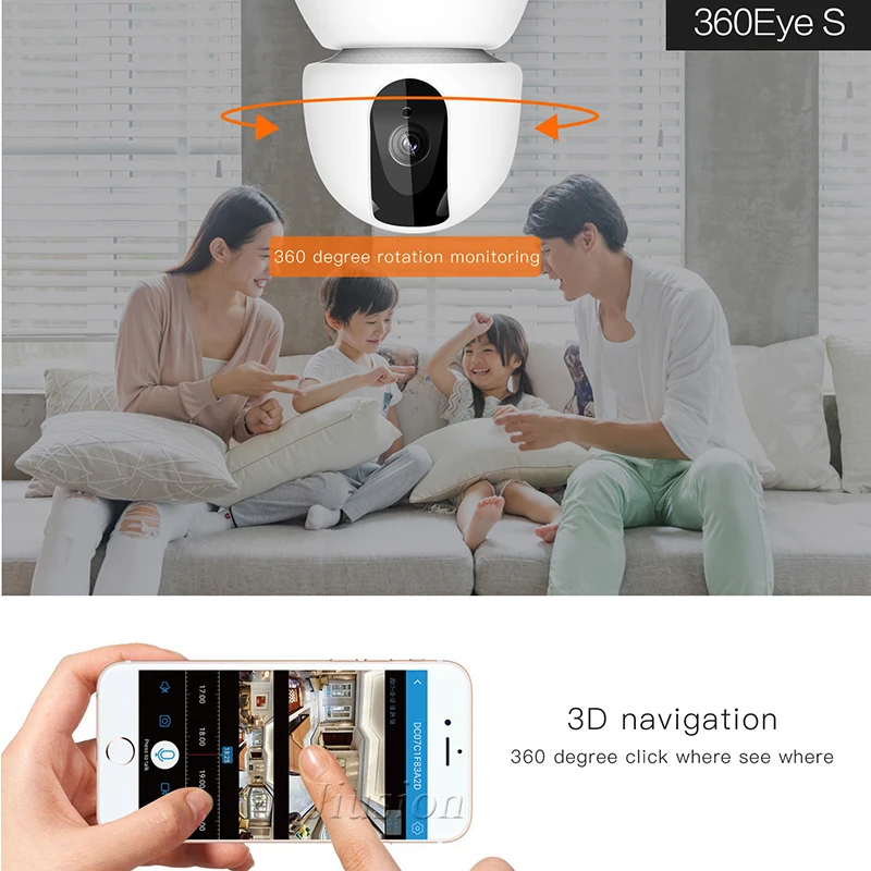Мини Wifi 360 градусов HD видео камера IP Camara espia oculta Ночное Видение безопасности CCTV Gizli