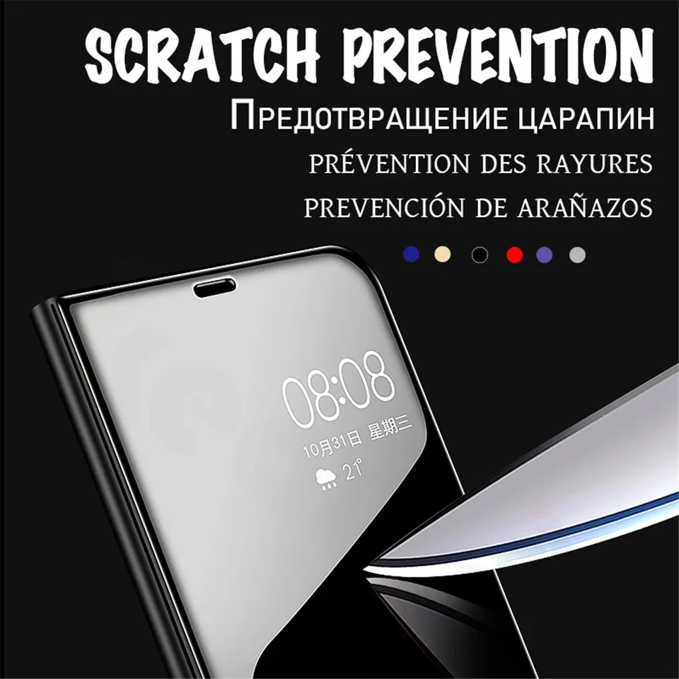 Зеркальный флип чехол для huawei P30 P20 Pro P10 Lite Honor 10 9 Lite 9i P Smart Plus mate 20 10 Pro 20X Nova 4 Lite 4E 3 3i сумка