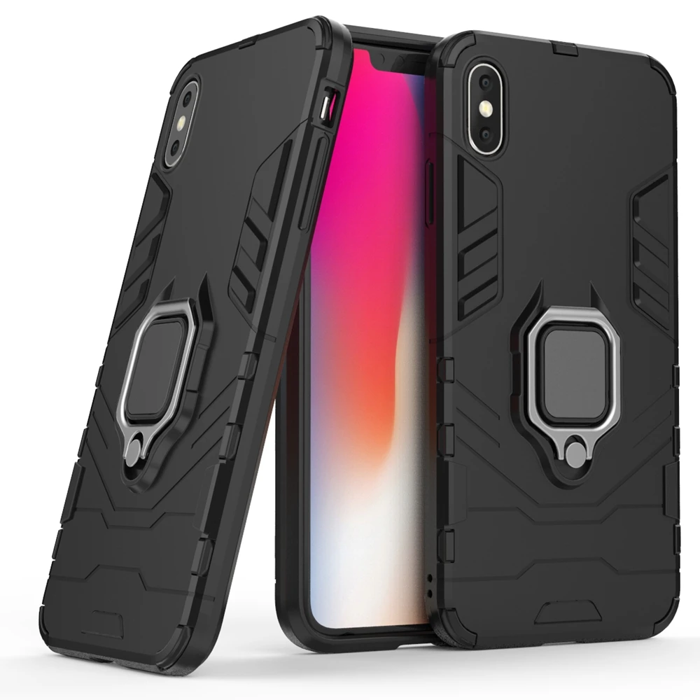 Для iPhone 7 8 6 6s плюс BOTYE чехол для X XS Max XR магнитное металлическое кольцо в виде
