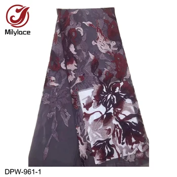 

2019 Latest French Lace Fabric High Quality Tulle Lace African Lace Fabric for Wedding Nigerian Tulle Lace Material DPW-961
