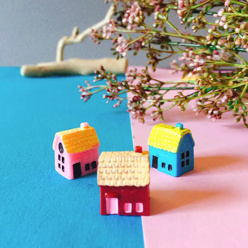 Casa/miniaturas casa de campo/pobre/bonito/jardim de fadas/gnome/musgo terrário decoração de mesa para casa/artesanato suprimentos/brinquedo/modelo