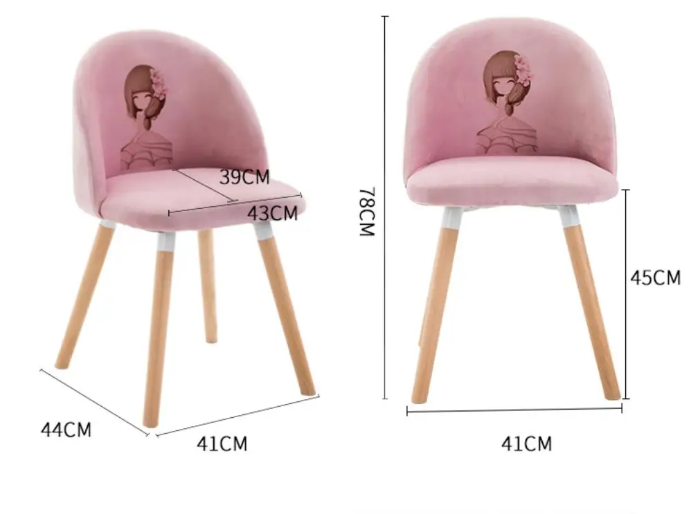 Луи Мода Гостиная стулья скандинавские макияж девушка сердце стол Спальня принцесса розовый прекрасный стул туалетный