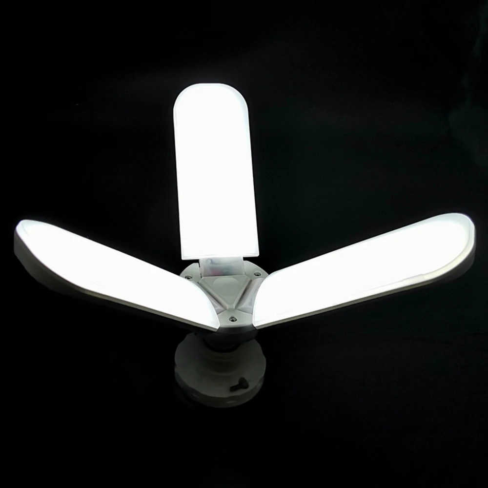 Супер яркий AC85 265V E27 45W LED деформируемый гараж свет 3200LM складной потолочный