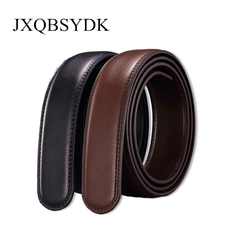 Belts No Buckle 3.5cm Wide High Quality Leather Belt Body Men Fashion Automatic Buckle Belts For ...