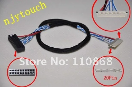 DF19-D6 20pin LVDS кабель 26 см длина 1ch 6 бит 20 контактов для ЖК-контроллера 12,1 дюймов TFT lcd панель LTN121X1-L01 Универсальный DIY