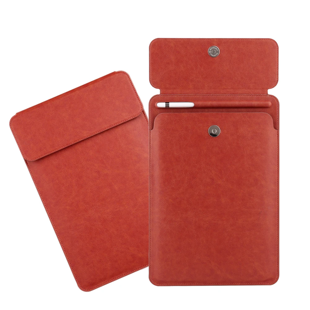Button pocket Sleeve Cover for iPad Pro 10.5 Pouch Bag with Pencil Slot