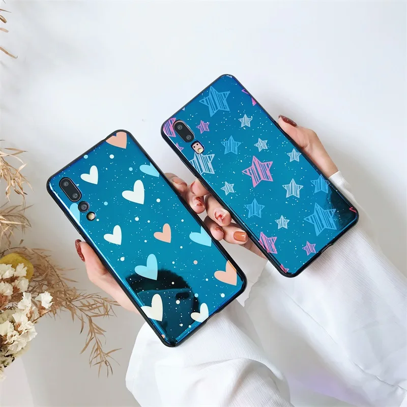 

Huawei P20 Pro Case Huawei P10 Plus Cover Fashion Love Star Blu-ray Phone Case for Funda Huawei P20 Lite P10 Nova 3E Case Coque