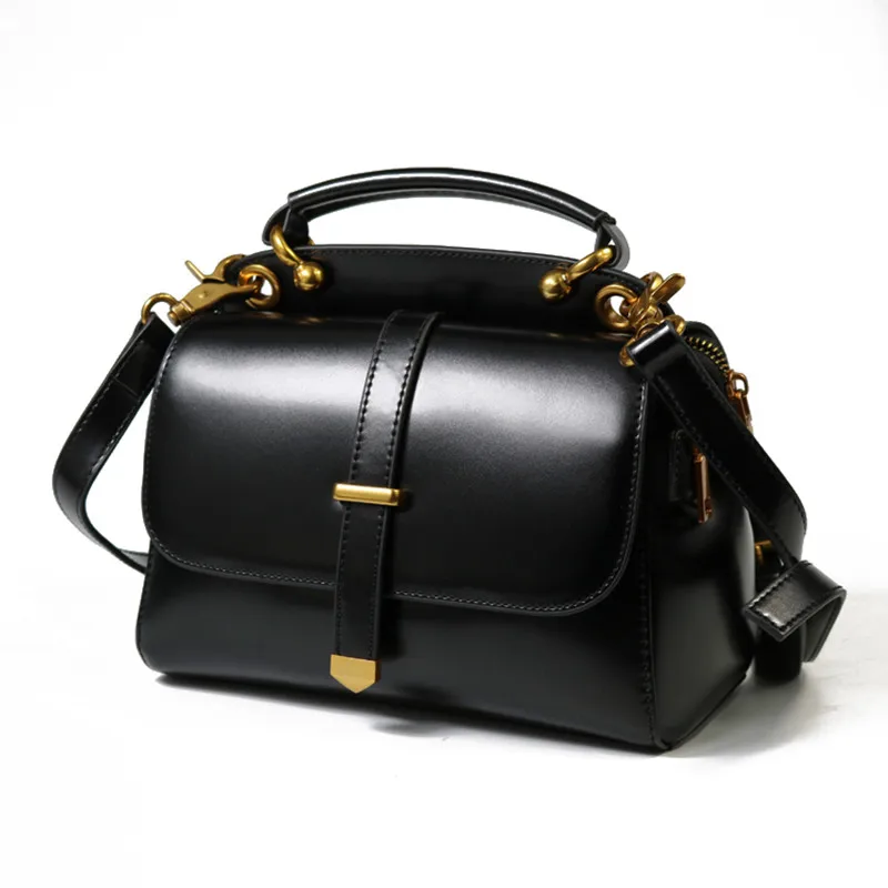 

Real Leather Bag Cow Leather Bag 100% Genuine Leather Handbag Women Luxury Cross Body Elegant Famous Brand Buckle Bag Sac A Main
