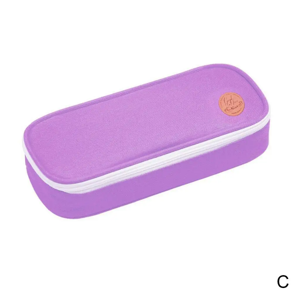 Kawaii Big Pencil Case Zipper Large Capacity Cute Pencil Box Portable Storage Bag School Supplies Multifunctional Stationery Box - Цвет: C