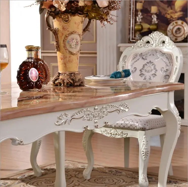 Modern Style Table 100% Solid Wood Italy Style Luxury Dining Table Set 6 chairs o1128 Modern Style Table 100% Solid Wood Italy Style Luxury Dining Table Set 6 chairs o1128