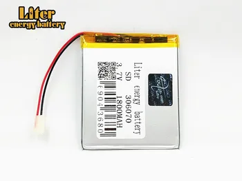 

3.7V 1800mah 306070 Lithium Battery For PDA GPS DVR E-Book Tablet PC PowerBank Replace 356070 Lipo Rechargeable Bateria Pack