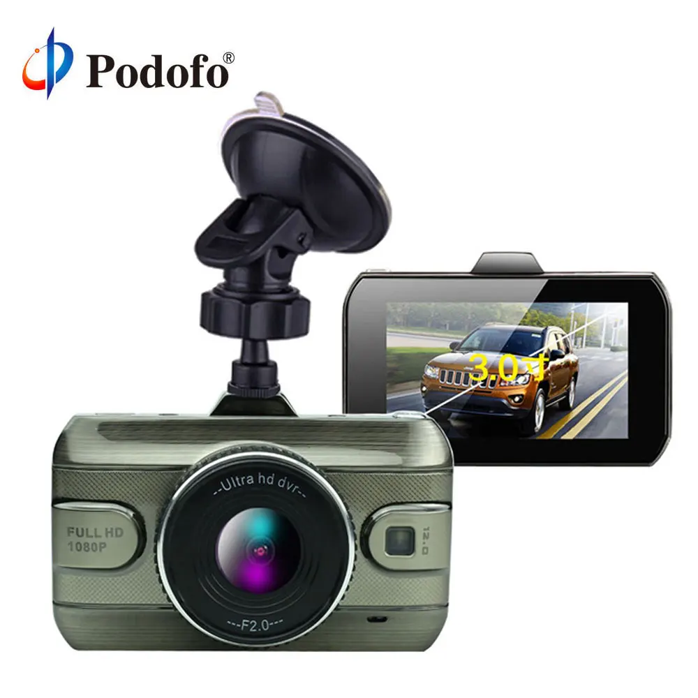 Podofo 2017 New 3 Inch Car Dvr Camera Full HD1080P Car Video Recorder Loop Recording Dash Cam Night Vision Car Camera DashCam 
