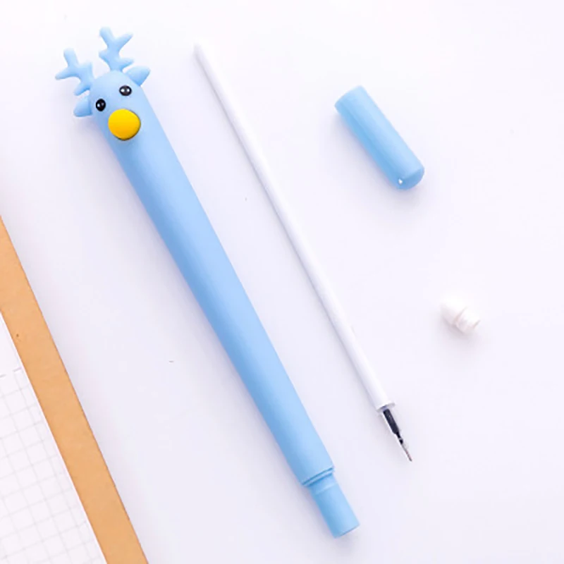 

1pc 0.5mm Pen 1PCSColored Deer Shape Shell Gel Pen DIY Office Stationery and School Supplies Kawaii Pencils Ink Gel Cute Station