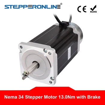 

Nema 34 Stepper Motor 13.0Nm(1841oz.in) with Brake 5A 4-lead Body Length 151.5mm Nema34 Stepping Motor