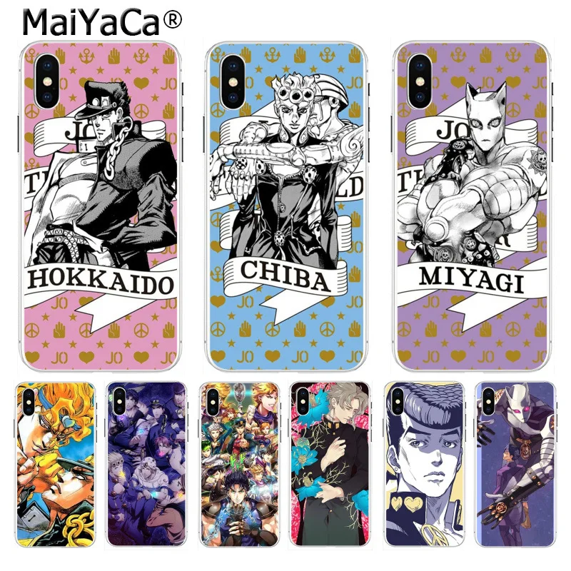 

MaiYaCa jojo's bizarre adventure Painted cover Colourful Style Design Phone Case for iPhone 8 7 6 6S Plus X XS max 10 5 5S SE XR