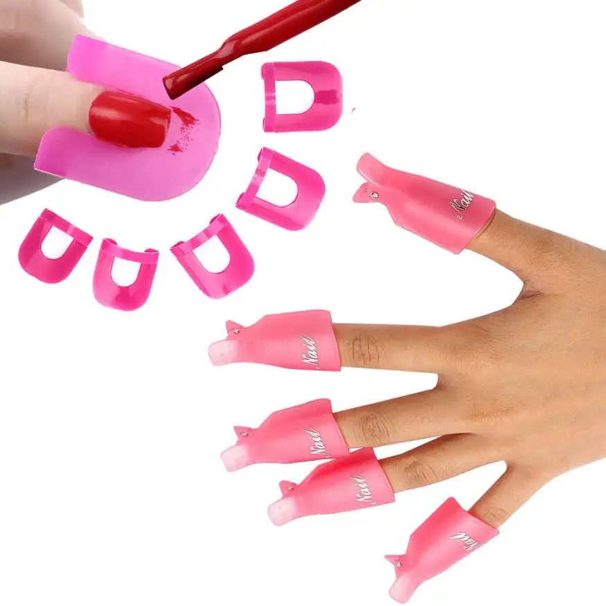 10PC Nail Art Soak Off Cap Clip Remover + 26pcs Model Spill Proof