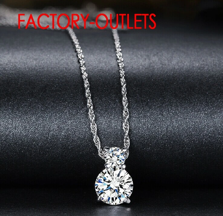 Bridal Jewelry Sets 925 Silver Necklaces Stud Earrings Round Crystal For Women Girls Engagement Anniversary