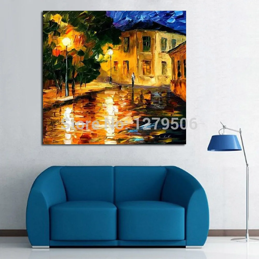 

Artwork Home Decor Hand Painted Canvas Oil Paintings Modern Palette Knife Landscape painting Wall Art Pictures For Living Room
