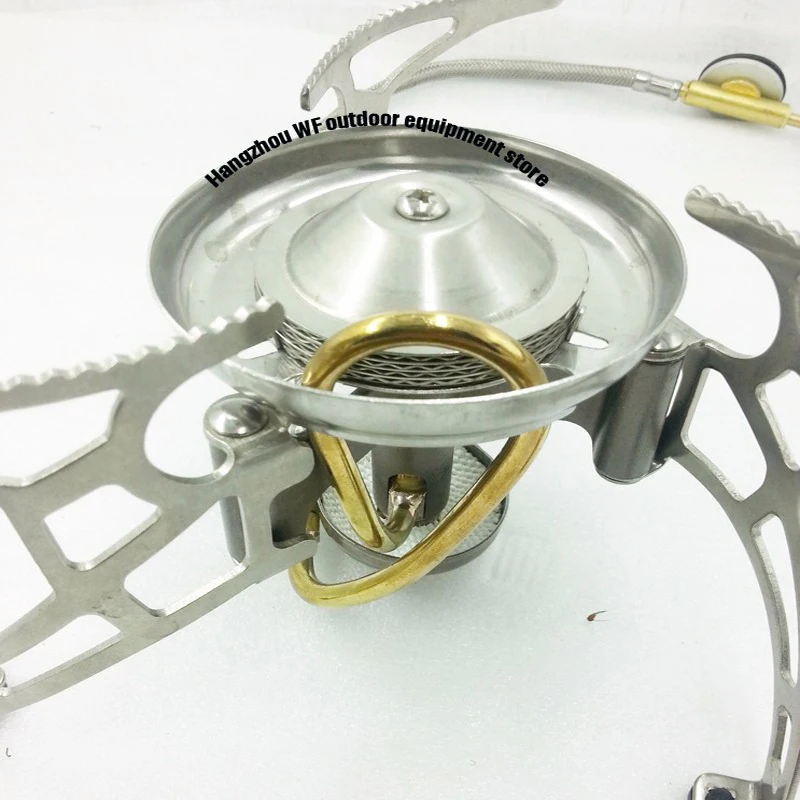 Skup Nowy przenośny odkryty camping ze stali nierdzewnej split na butan kuchenka gotowanie potężny piknik grill 3000W palnik paliwa