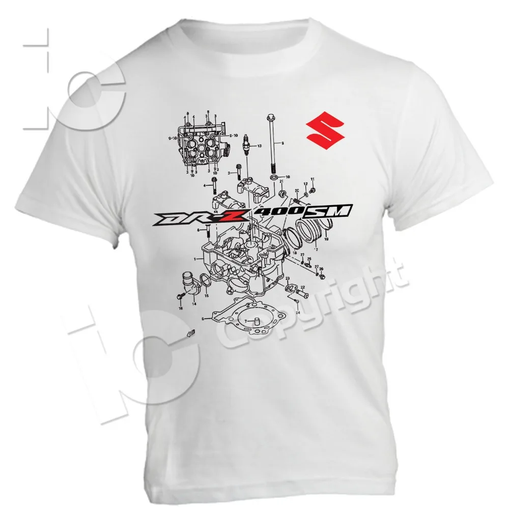 

2019 Motorcycle Motorrad T-Shirt Suz DRZ 400 Sm 400 Cross Supermotard Moto Racings Enduro Circuit