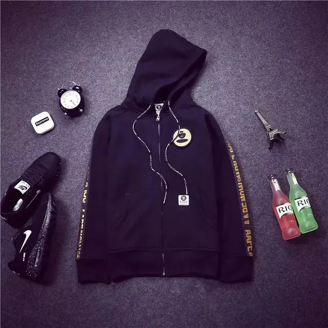 Hot sale bape sweatshirt black hoodie fashion hip hop jogging suits for