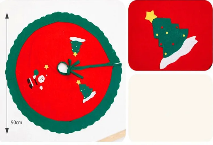 В Рождество дерево юбка украшения xmas Санта-Клауса подарок на год орнаментом Happy Год Рождество продукты