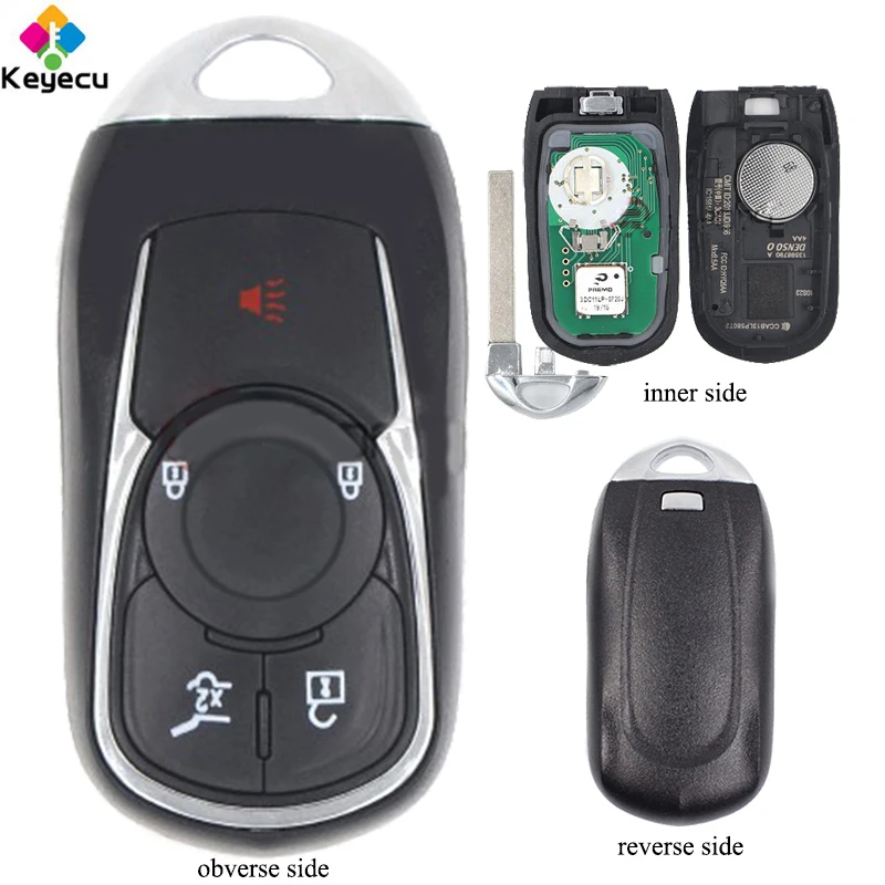 KEYECU модифицированный флип Keyless Go умный пульт дистанционного управления автомобильный ключ с 315 МГц и чипом ID46 и 5 кнопками-FOB Для Chevrolet/Buick/Opel