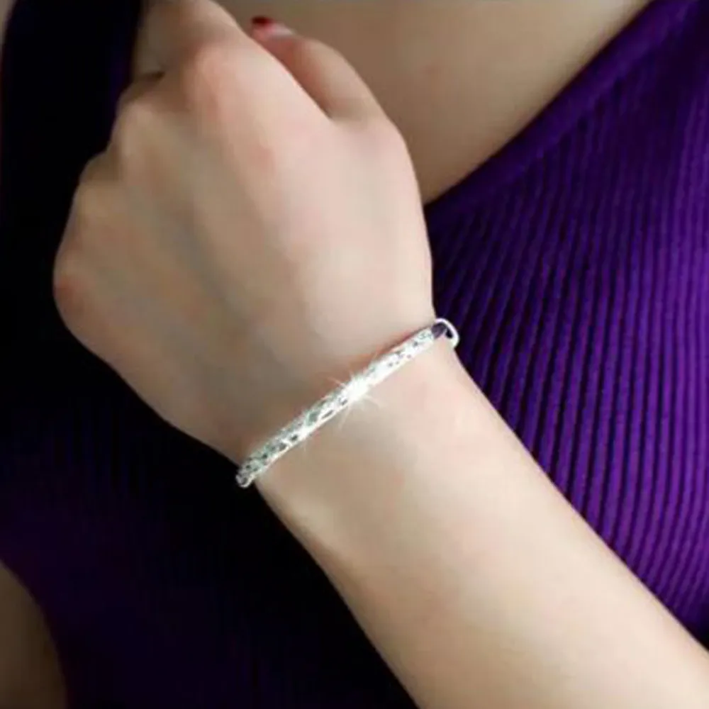 Pandora очаровательные браслеты для женщин Новая мода Регулируемый браслет украшение серебро женский кулон жесткий браслет подарочный