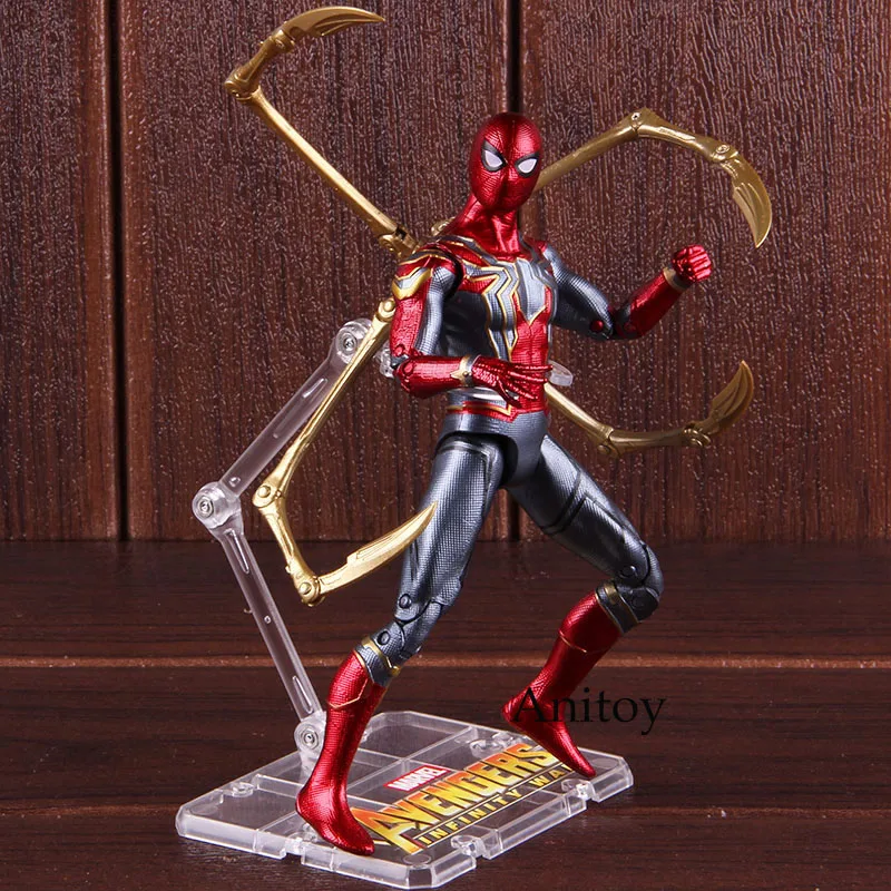 Goede Hot Toys Marvel Avengers Infinity War Iron Spider Spiderman Action Figure PVC Spider Man Figuur Collectible Model Toy 17cm