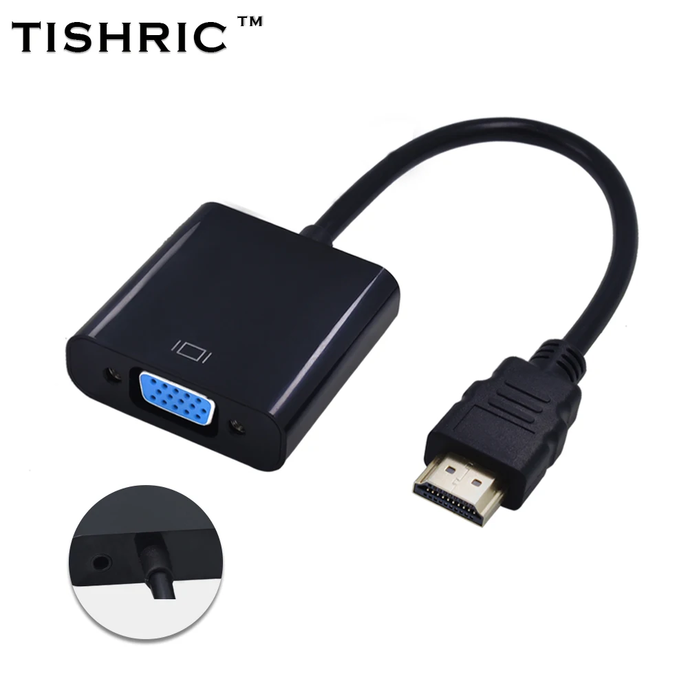 Prix pour 10 pcs Mâle à Femelle HDMI vers VGA Câble Convertisseur Adaptateur avec Audio pour PC Portable Tablet Soutien 1080 P HDTV Prix pour 10 pcs Mâle à Femelle HDMI vers VGA Câble Convertisseur Adaptateur avec Audio pour PC Portable Tablet Soutien 1080 P HDTV