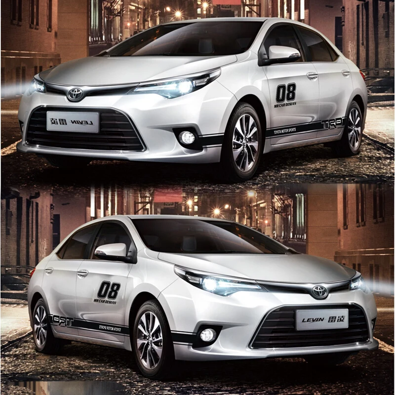 World Datong Sport Stripes автомобильный стикер s для Toyota Corrolla Levin автомобильный стикер тела s и наклейки авто стикер
