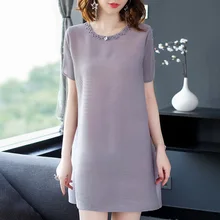 Модный стиль футболки с коротким sleevesolid раза бисером Лепесток рукавом футболки