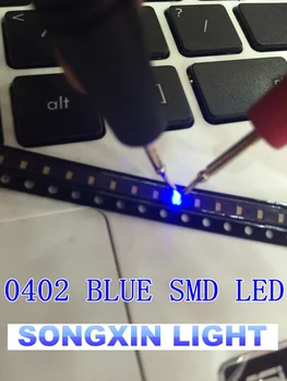 

50PCS SMD/SMT 3V Ultra Bright Led Diode Chip Surface Mount 0402 1005 LED Diode Blue LED SMD 0402 High Quality