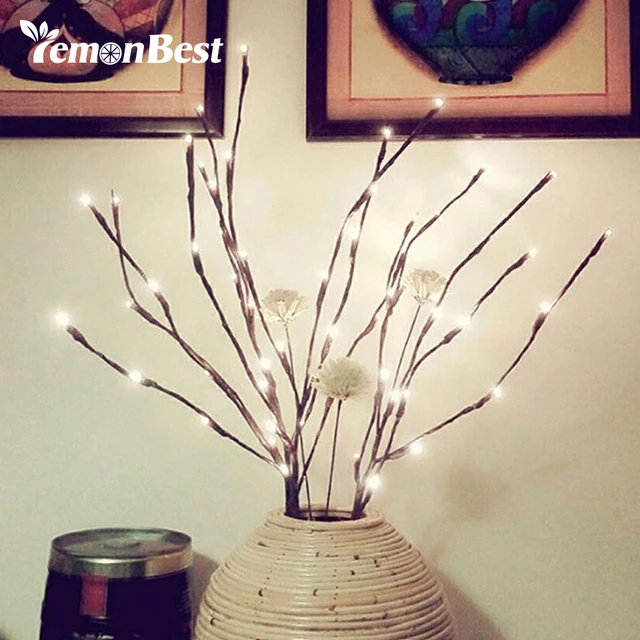 20 LED Takken Nachtlampje Batterij Powered Decoratieve Lamp ... 20 LED Takken Nachtlampje Batterij Powered Decoratieve Lamp ...