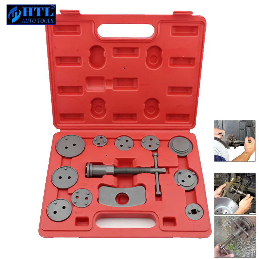 12pcs Universal Car Disc Brake Caliper Wind Back Brake Piston Compressor Tool Kit For Most