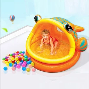 Intex Lazy Fish Shade детский бассейн надувной детский бассейн с навесом - Цвет: lazy fish