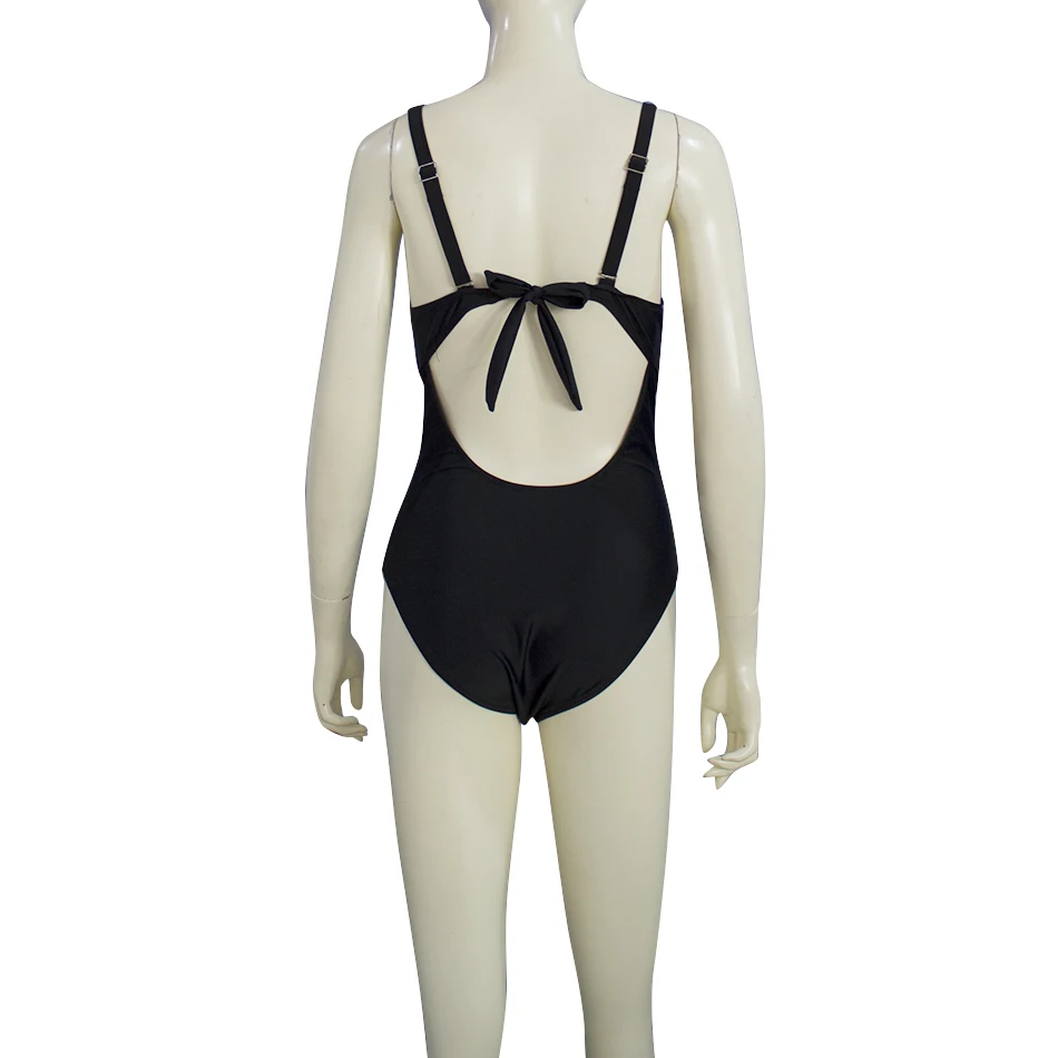 ESSV One Piece Push Up Swimsuit Plus Size Swimwear 2019 Women Sexy Padded Summer Bathing Suit Beachwear Patchwork Bodysuit-2