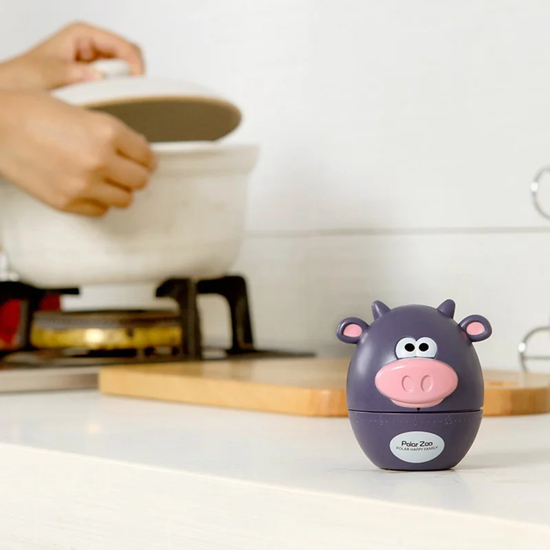 

2019 New Fashion Cartoon Animal Cooking Timer Plastic Machine Timer 60min Alarm Clock Kitchen Timer Stopwatch Kitchen Tools