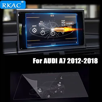 

RKAC Car Sticker 8 Inch GPS Navigation Screen Steel Protective Film For Audi A7 2012-2018 Control of LCD Screen Car Styling