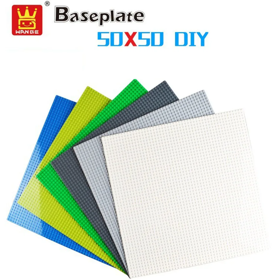 

50*50 Dots Base Plates Compatible LegoINGlys Technic Building Blocks DIY Baseplate Large Square Plastic Floors Bricks for Kids