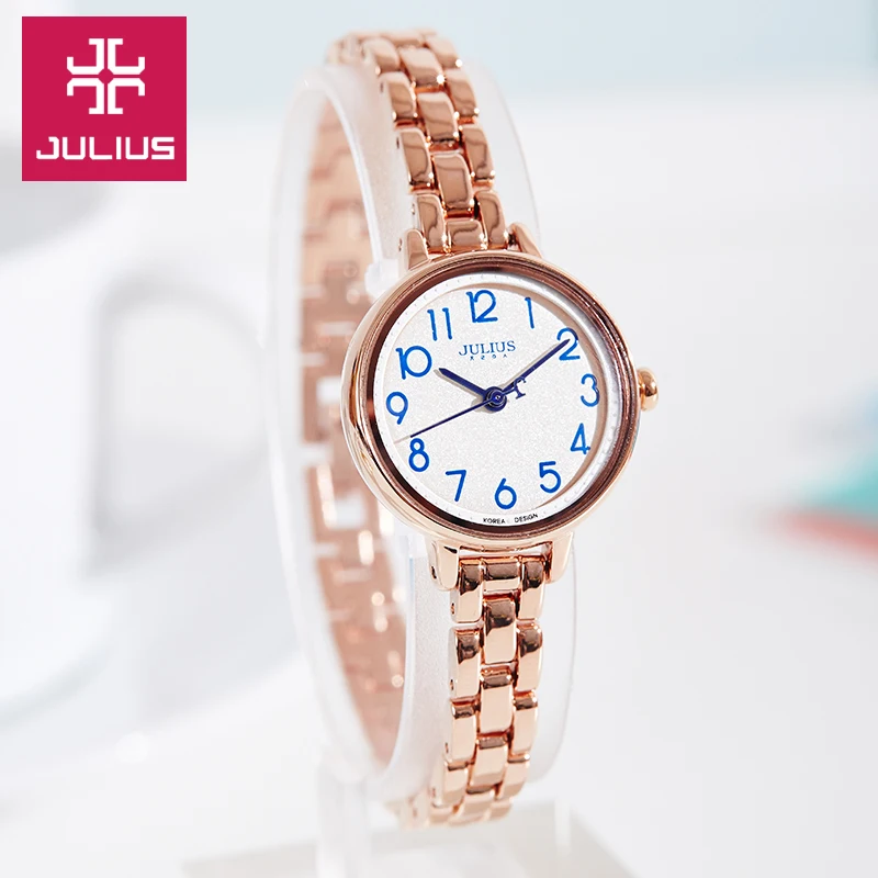 

Top Julius Women's Watch Japan Quartz Hours Fine Fashion Dress Chain Metal Bracelet Arabic Numbers Girl's Christmas Gift Box