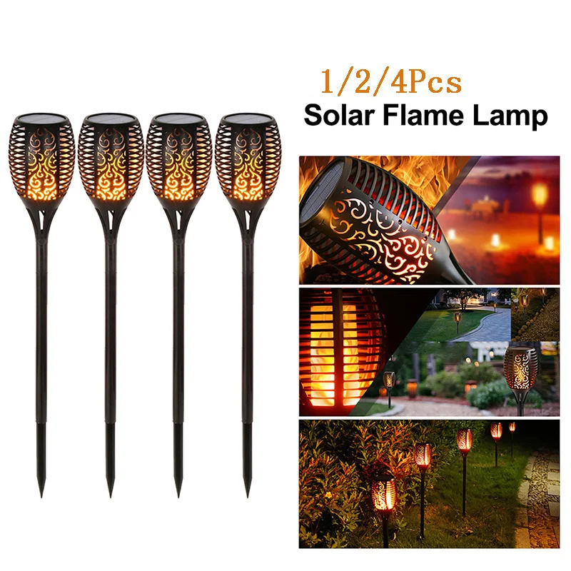 

LED Solar Flame Lamp Flickering Outdoor IP65 Waterproof Landscape Garden Light Path Yard Lighting Torch Light Spotlight