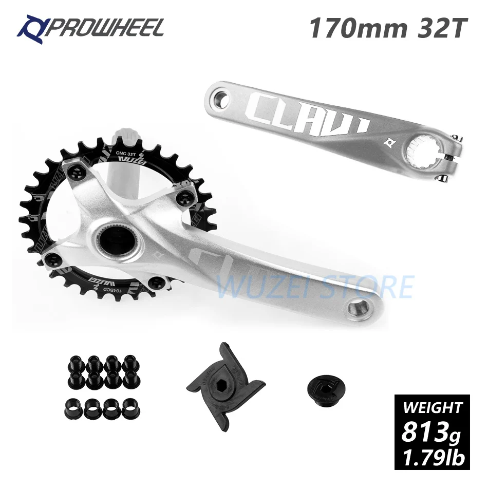 Prowheel 104 BCD mtb шатун со звездочками для велосипеда пластины 170 мм/30/32/34/36/38 T Круглый звездочки шатун для горного велосипеда комплект велосипед Запчасти